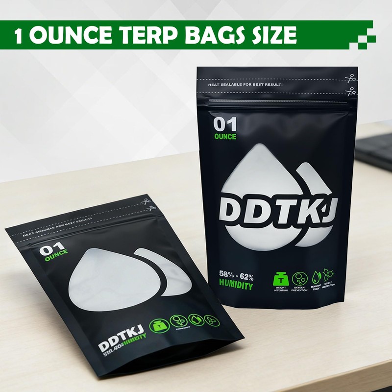 1 OZ Humidity Control Terp Bags Curing Storage Pouches(50, 1