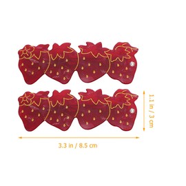 FRCOLOR 2Pcs Strawberry Hair Clips Cute Fruit Hair Accessories for Women Versatile Styling Tools for Daily Outfits and Special Occasions
