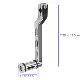 ANGRY GRIT Heel Toe Shifter for Harley FL Softail, Touring, Road King, Street Glide, Tri Glide Trikes - CNC Aluminum Shift Pegs, No Cut Install (Chrome)