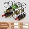 Buruis Countertop Wine Rack with Wood Base, 14 Bottle Tabletop