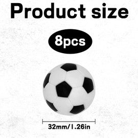 Pack of 8 table football balls, 32 mm, table football balls, replacement ball for football ball, classic football ball, used for table football games and as decoration