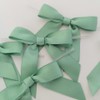 Micomon 50pcs 2-1/2" Vanilla Green Satin Ribbon Bows with Twist