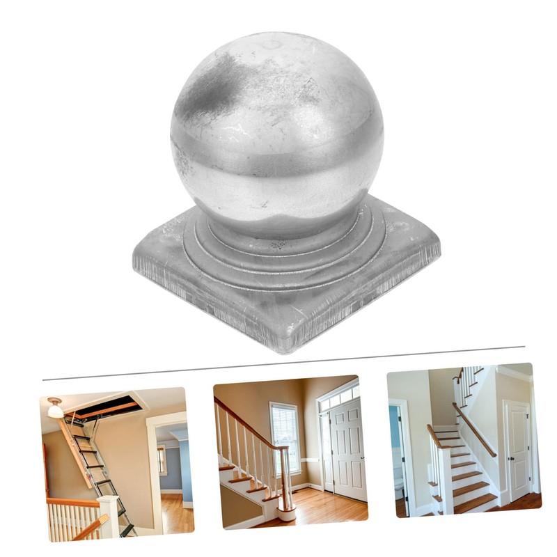 Tofficu 4pcs Decorative Ball Shape Fence Post Caps Post Covers