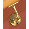 Black Country Metal Works Polished Solid Brass Handrail Bracket