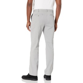 IZOD Men's Saltwater Stretch Flat Front Straight Fit Chino, Cinder Block Grey, 34W x 30L