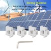 4pcs Solar Panel End Clamp Lightweight Weather Resistant Steel Solar