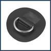 INFINAUTO 6pcs 6cm Black D Ring Patch PVC Stainless Steel
