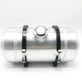 JSD 3.25 Gallons 8" x16" Aluminum Spun Round Gas Tank / Fuel Tank Center Fill 3/8" NPT Outlet