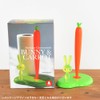 A di Alessi Bunny & Carrot Kitchen Roll Holder, Green