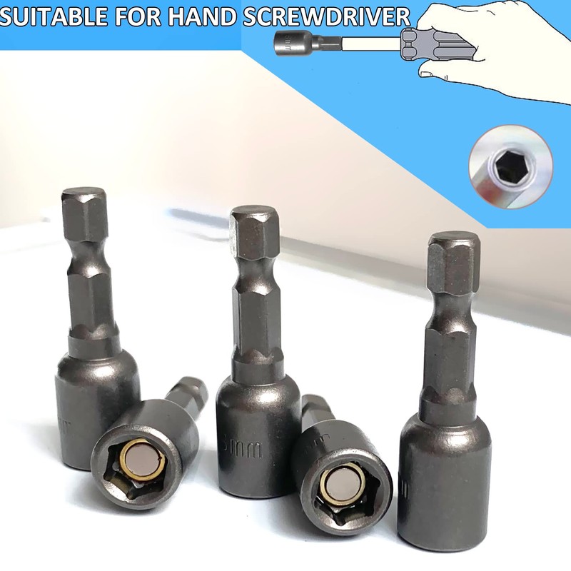 5/16'' Nut Driver Bit Sets 10PCS, SKZIRI 5/16 inch Nut