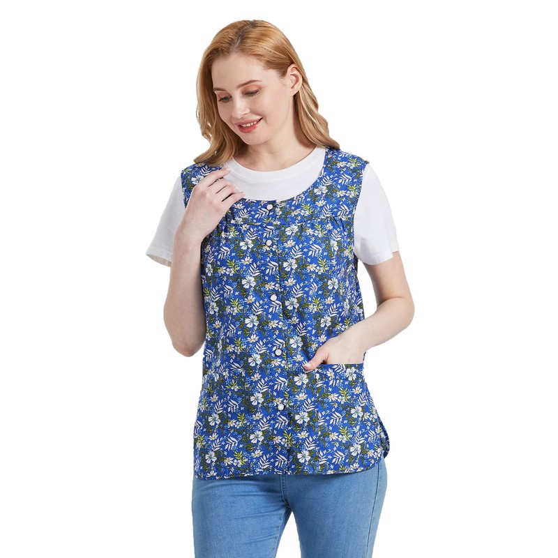 Nanxson Women Cobbler Apron with 2 Patch Pockets, Cotton Printed