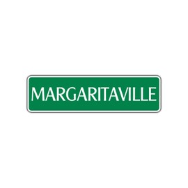 Margaritaville Aluminum Metal Novelty Street Sign Buffet Margarita Wall Décor 4x13.5