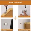 16Pcs Stainless Steel Interlock Hanging Buckle,Flush Concealed Mount Brackets Stainless