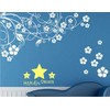 Vine Wall Sticker and Sticker Design with Flower Size (59x91)