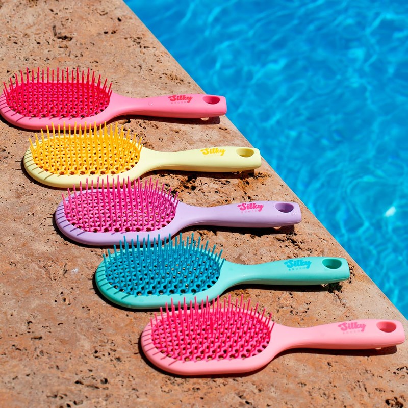 Silky Brush Detangling Brush Ventilated Detangling Wet and Dry Hair