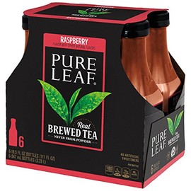 Pure Leaf Iced Tea, Raspberry, Sweetened, Real Brewed Black Tea, 18.5 Ounce Bottles (Pack of 6)
