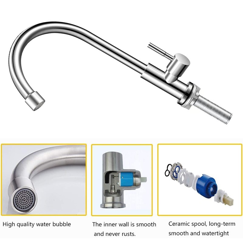 Cold Water Faucet Only,Single Handle Single Hole Cold Water Kitchen