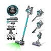 E.LUO Cordless Vacuum Cleaner 60min Runtime Dust Sensor Handheld PowerfulSuctio