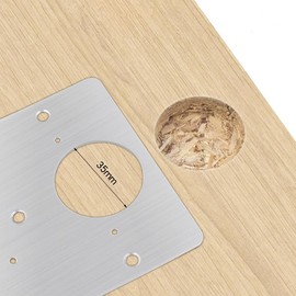 zalati Hinge Repair Plates, 8 Pieces Inside and Outside Concealed Hinges Repair Plate Fixing Brace with Screws for Cabinet Door Furniture