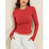 PrettyGuide Women's Basic Long Sleeve Tight Shirts Cute Going Out