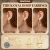 Senteria Large Gold Hoops Earrings Hypoallergenic 14K Gold Plated Hoop