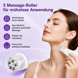 Magic Collagen Fullerene Cream, Reshape Firming Face Cream with Fullerene, Advanced Firming Formula, with Five Rollers, for Crepey Skin, Reduces Fine Lines and Double Chin (Pack of 1)