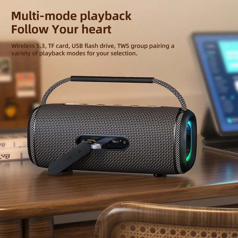 Colorful Light Speaker Outdoor High Quality Portable Wireless Waterproof 30W