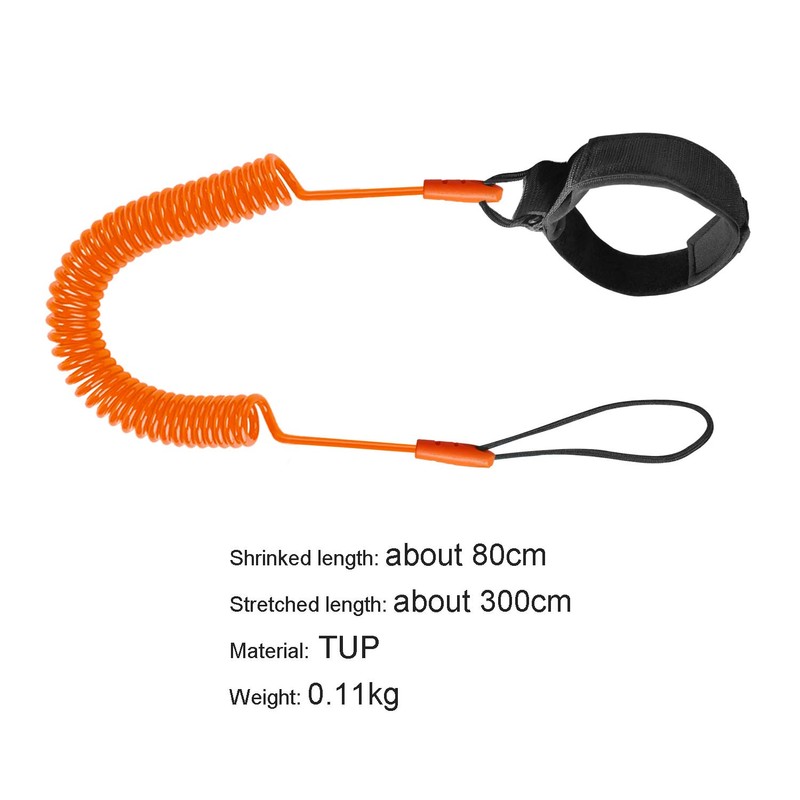 Tusenpy 10 ft Surf Leash, Retractable Surfboard Leash, Safety Lead,