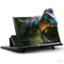 Screen Magnifier for Cell Phone, 18" Magnifying HD 3D 2025 Upgraded Phone Screen Amplifier Phone Stand with Screen Enlarger Compatible with All Smartphones for Movies Videos (18 inch)