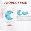 10Pcs Moon Crystal Worry Stone 1.2 Inch Green Turquoise