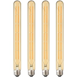 Leools - Bombillas LED largas T300, bombilla tubular regulable de 12 W, equivalente a 100 vatios, bombilla de filamento LED vintage estil...