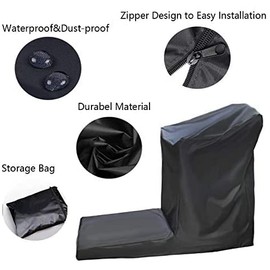 UCARE Treadmill Cover, Running Machine Protective Cover with Zip for Outdoor or Indoor Home Gym Treadmill Cover, Black (S 165 x 76 x 140 cm)