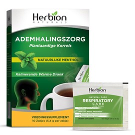 Herbion Naturals Respiratory Care Kruidenkorrels - 10 Ct for het hele gezin - Prevents a zonde neusholte en ademhalingsfunctie - Ondersteunt het immuunsystem