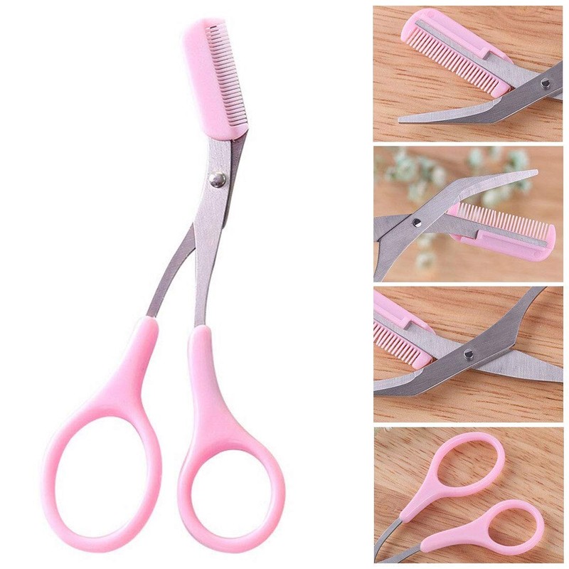 Tijeras de acero inoxidable para recortar cejas (2 unidades)