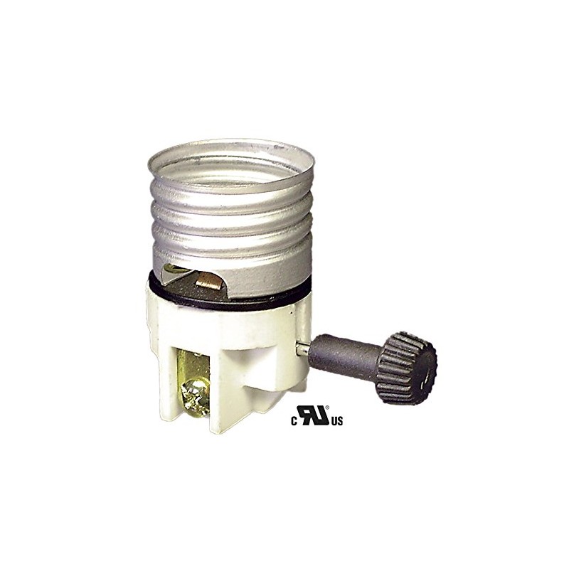 B&P Lamp® Standard Size, 3-Way Porcelain Turn-Knob Socket Interior