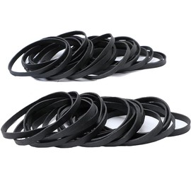 Wide Rubber Bands, Elastic Rubber, Black, Width 0.2 inches (5 mm), Inner Diameter: 2.0 inches (50 mm), Binding Rubber Bands, Natural Rubber, Elastic Band, Packing Band, Packing Strap, Rubber Ring, For Home and Office, Office Supplies, Long Lasting, Black