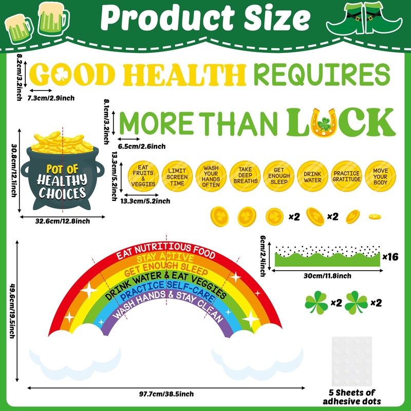 St. Patrick's Day Health Bulletin Board Decorations St. Patrick Party