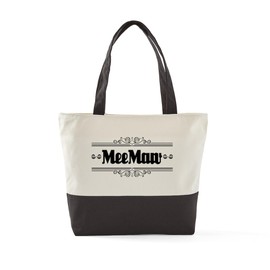CafePress Meemaw Grandma Gift Canvas Tote Top Zipper Closure