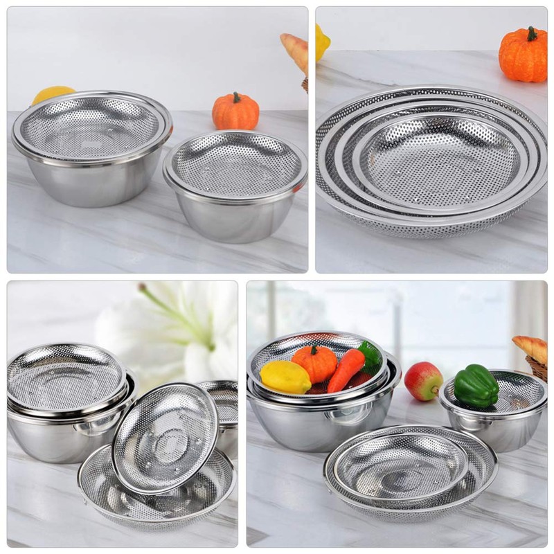 Insert Stainless Steel Insert Kitchen Sieve Fruit Sieve Vegetable Washing