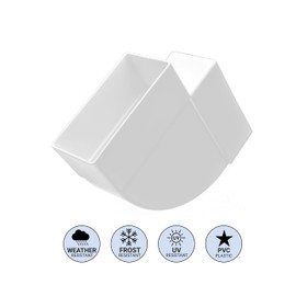 H&C VENT Ventilation Duct Angle 90° Bend Connector for Flat Duct 55 x 110 mm for ABS Air Duct Adapter PVC System Pipe Element