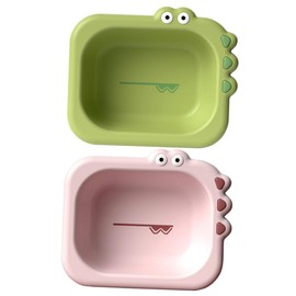 VICASKY Newborn Cleaning Pan Portable Baby Washbasin 2 Pc Boys and Girls Wash Basin Cartoon Foot Basin for Easy Bathing Storage
