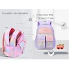 Girls Preschool Backpacks Gradient Heart-Star, Elementary School Bags for Girls,