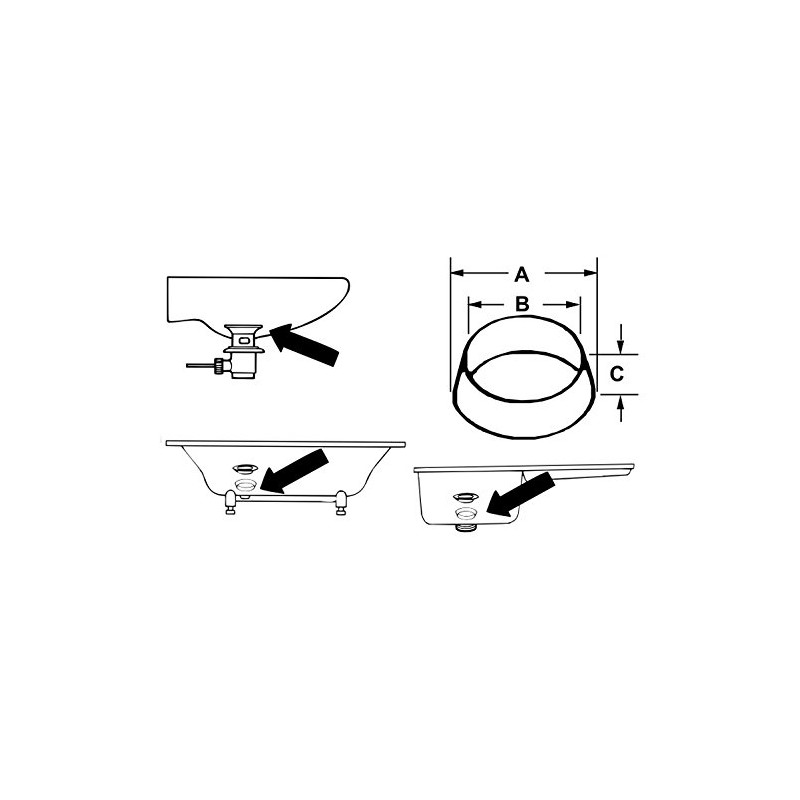 CORNAT TEC380335 Gasket for Vanitory Unit Drain Valve