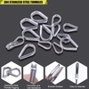 Twidec/340PCS 304 Stainless Steel Wire Rope Cable Thimbles and Aluminum