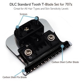 Professional FX DLC Replacement Blades Compatible with Compatible with BaBylissPRO FX707z, FX726, FX787, FX787G, FX787RG, FX787S, FX787BN and FX726 Hair Trimmer Models (Black)