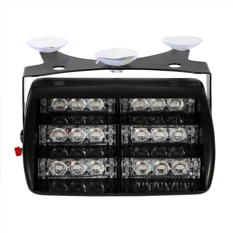 Car Police Strobe Warning Light Lamp 18 LEDs Dash Emergency