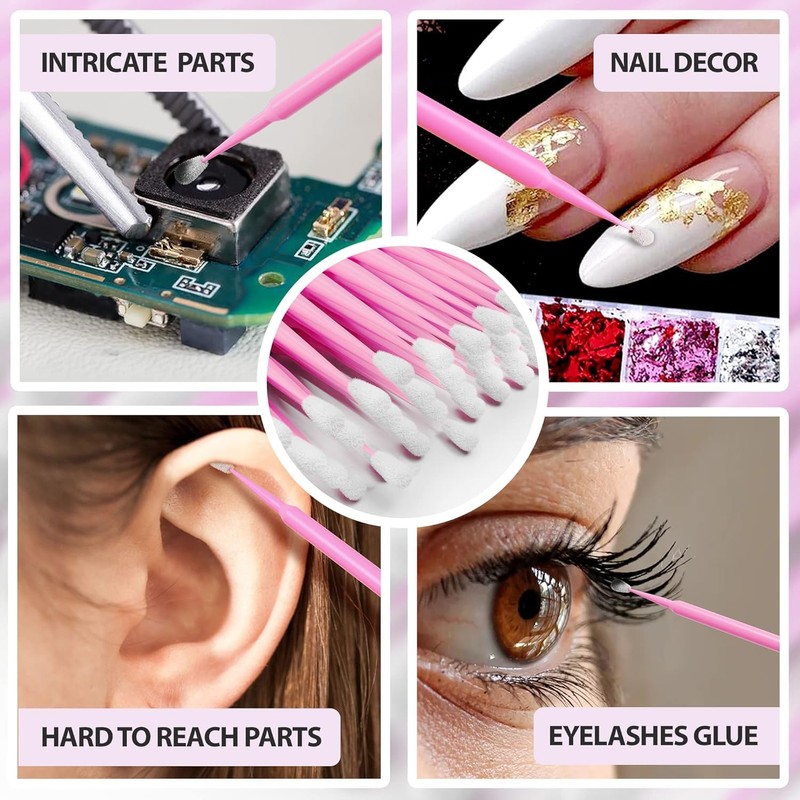 100 Pcs Micro Applicator Brushes Disposable Applicator Brushes Eye Extension