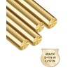 LRVOJUY 4-Pack Solid Brass Rods, 1/4 x 12 Inch Brass