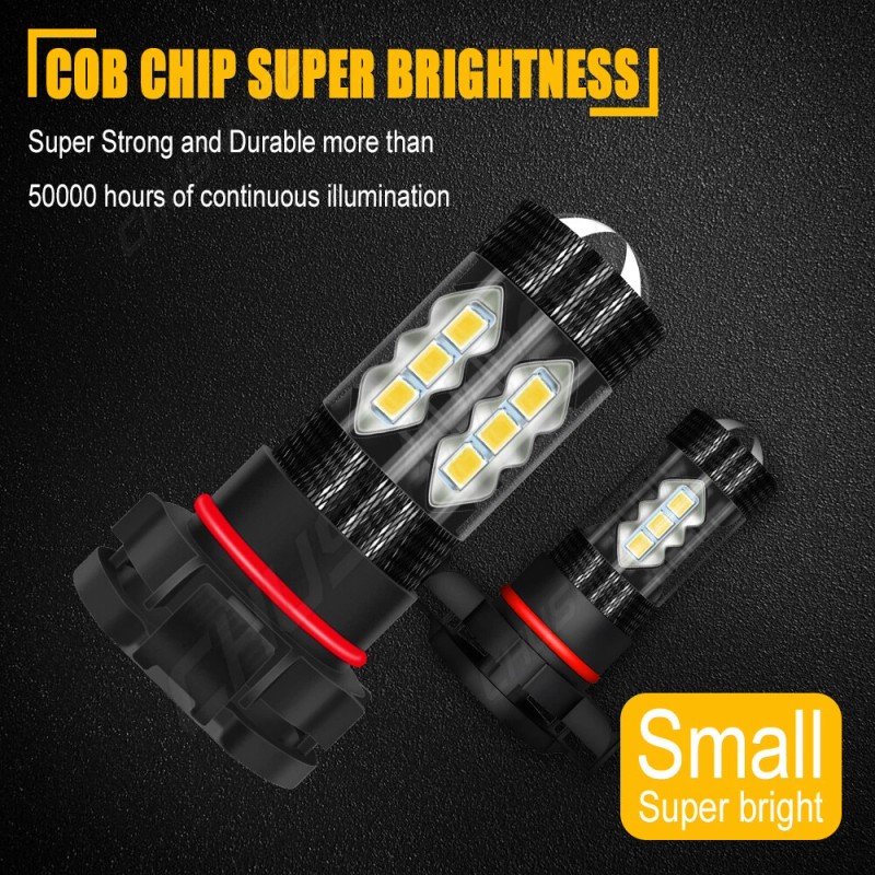 CHUSYYRAY 2X 3000K YELLOW LED FOG LIGHT BULBS KIT FOR