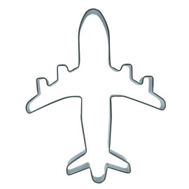 Keewah Airplane Cookie Cutter, 5.2 x 4.1 inch, Stainless Steel
